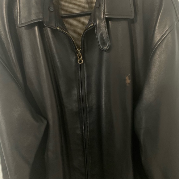 Classic polo leather jacket Clearance